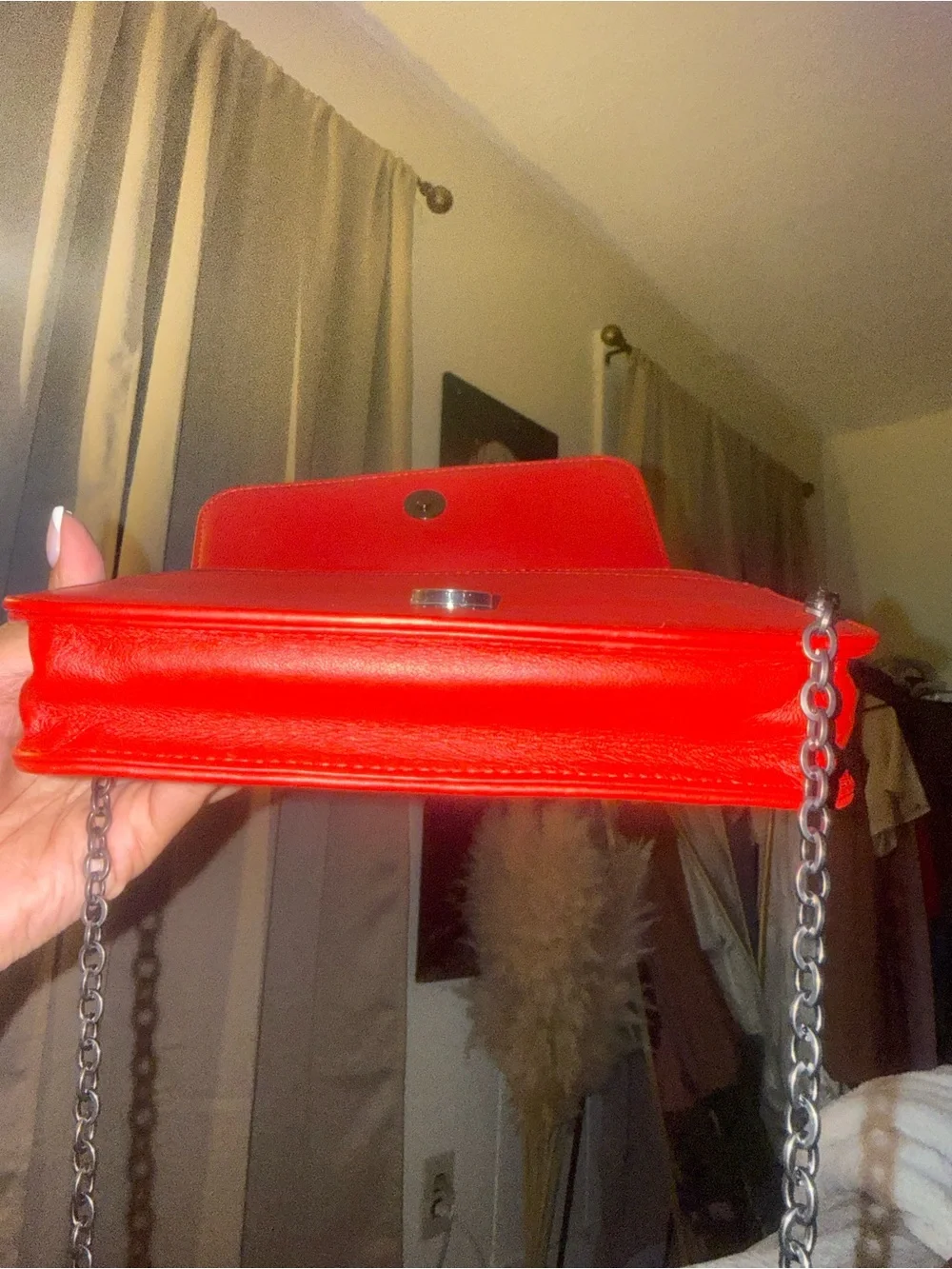 Longchamp Red Quilted Leather Chain Crossbody - Picture 4 of 7